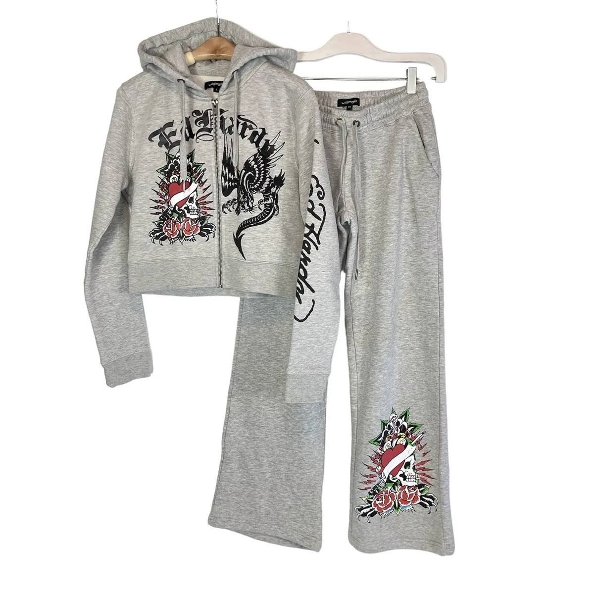 Grey Ed Hardy Sweatsuit