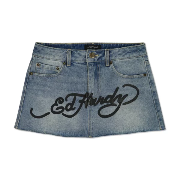 BRAVE EAGLE MINI DENIM SKIRT