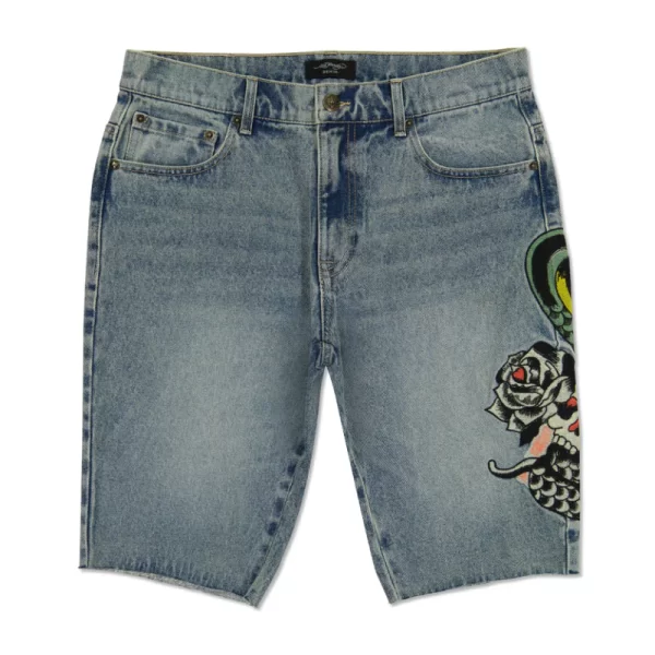 COBRA DENIM SKATER SHORT