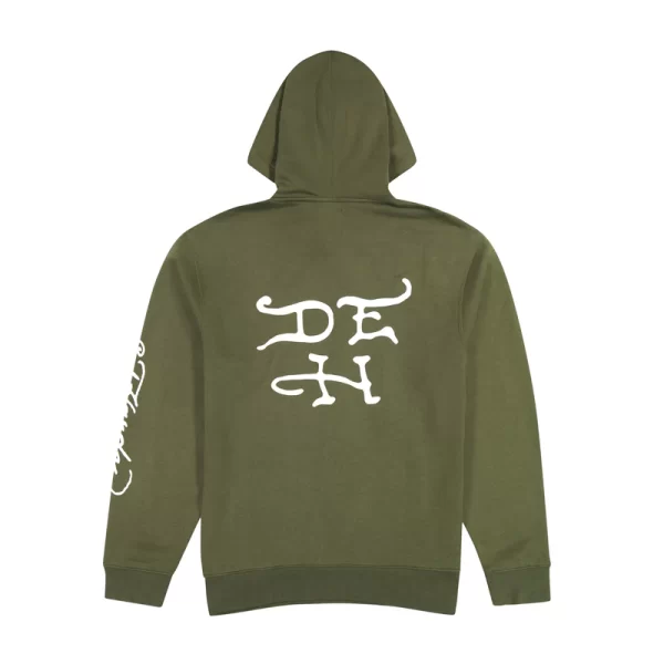 DRAGON WINGS OLIVE PULLOVER HOODIE