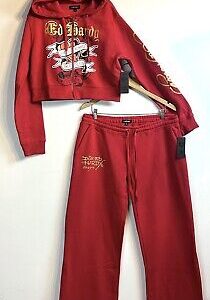 Ed Hardy Sweatsuit Red Broken Heart