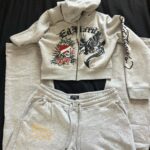 Ed Hardy Women’s Grey and Gold Joggers Tracksuits