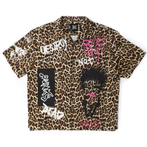 PUNK LEOPARD BOXY CAMP SHIRT